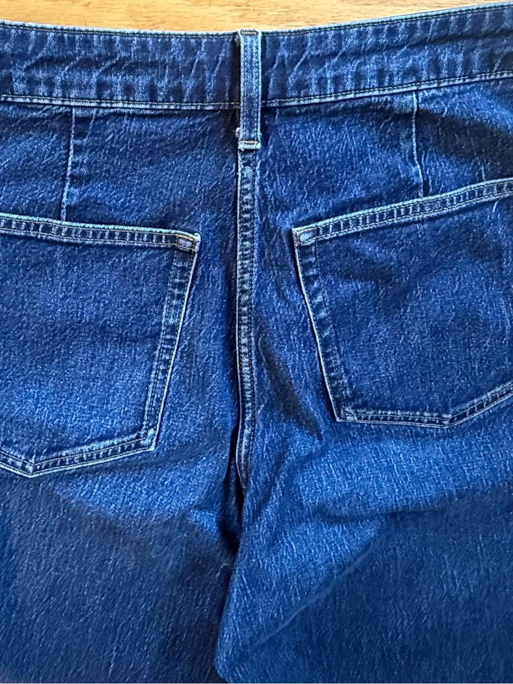 J.Crew Curvy Denim Wide Leg Jeans Dark Indigo Wide Leg High Rise Size 28P - Picture 6 of 10